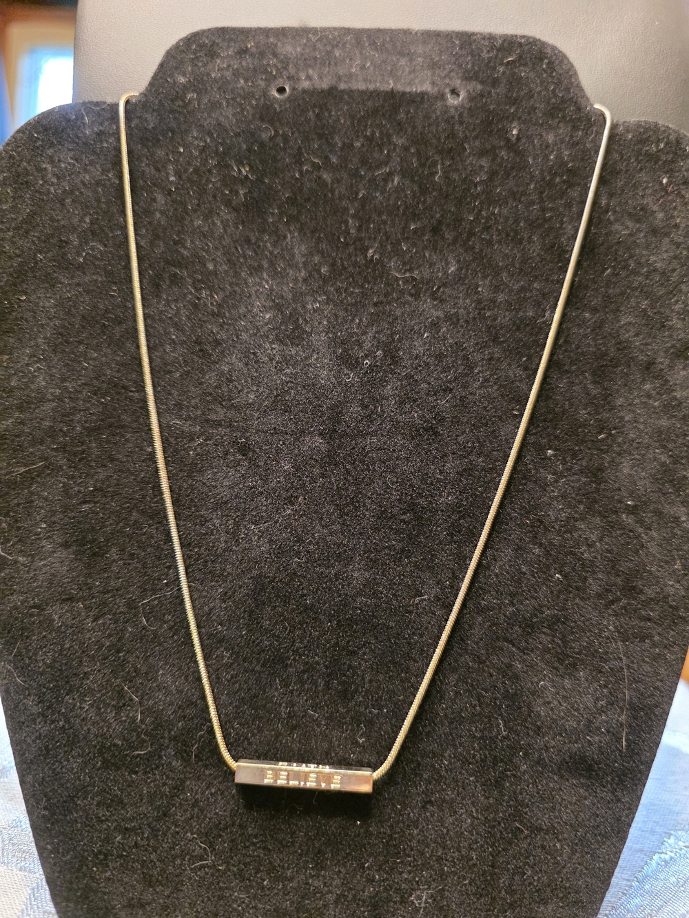 #399 Delicate Gold Bar Pendant Necklace - Women's Jewelry